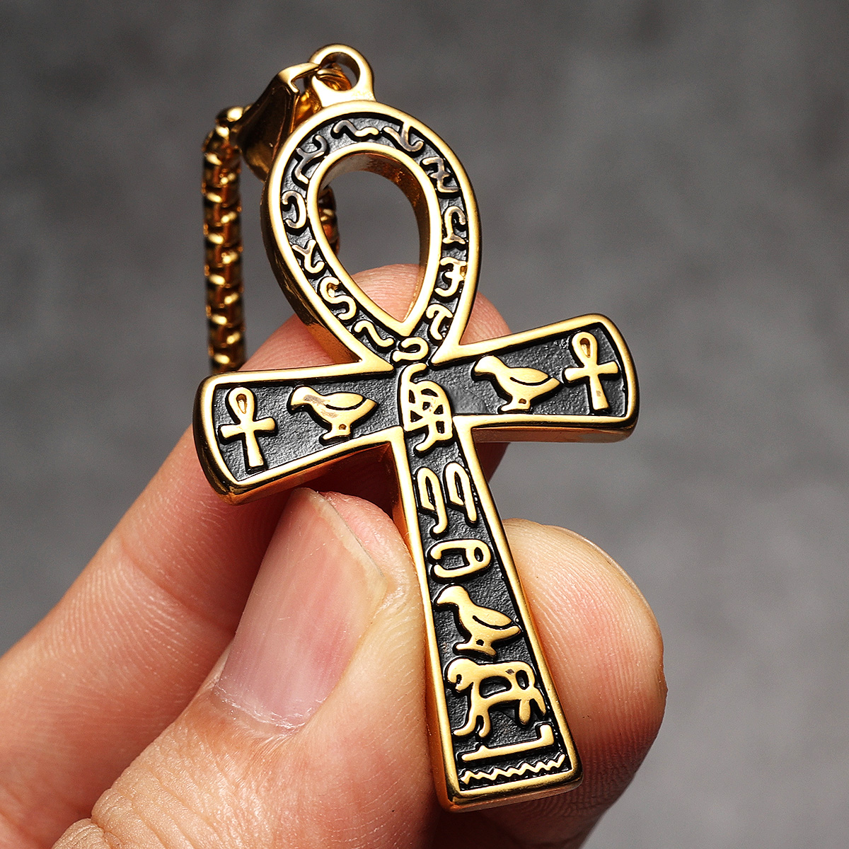 Egypt Cross Men Necklaces Stai – Men Accessories Egypt recenzja i cena