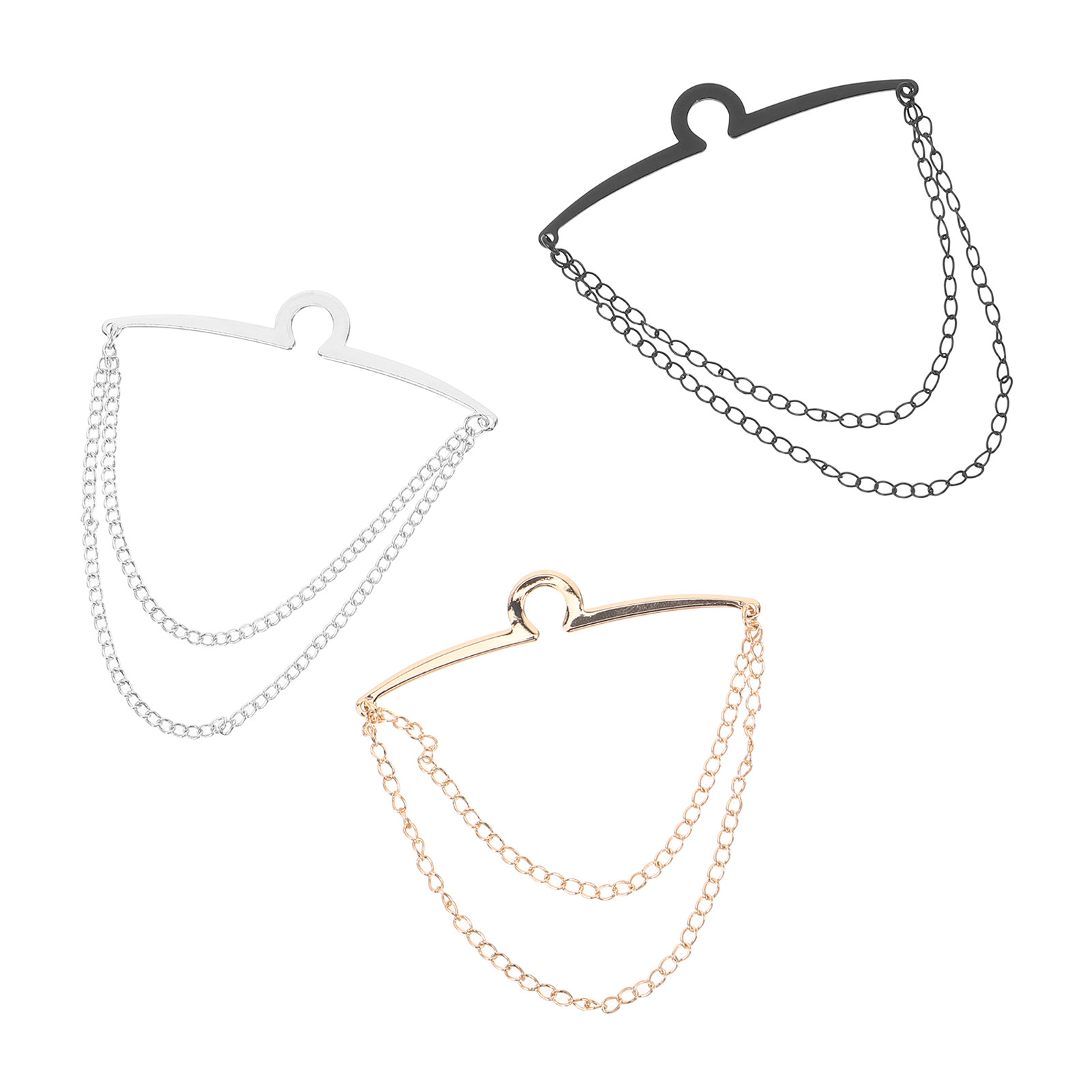 3Pcs Men Shirt Tie Chain Clips – Men'S Accessories Chain recenzja i cena
