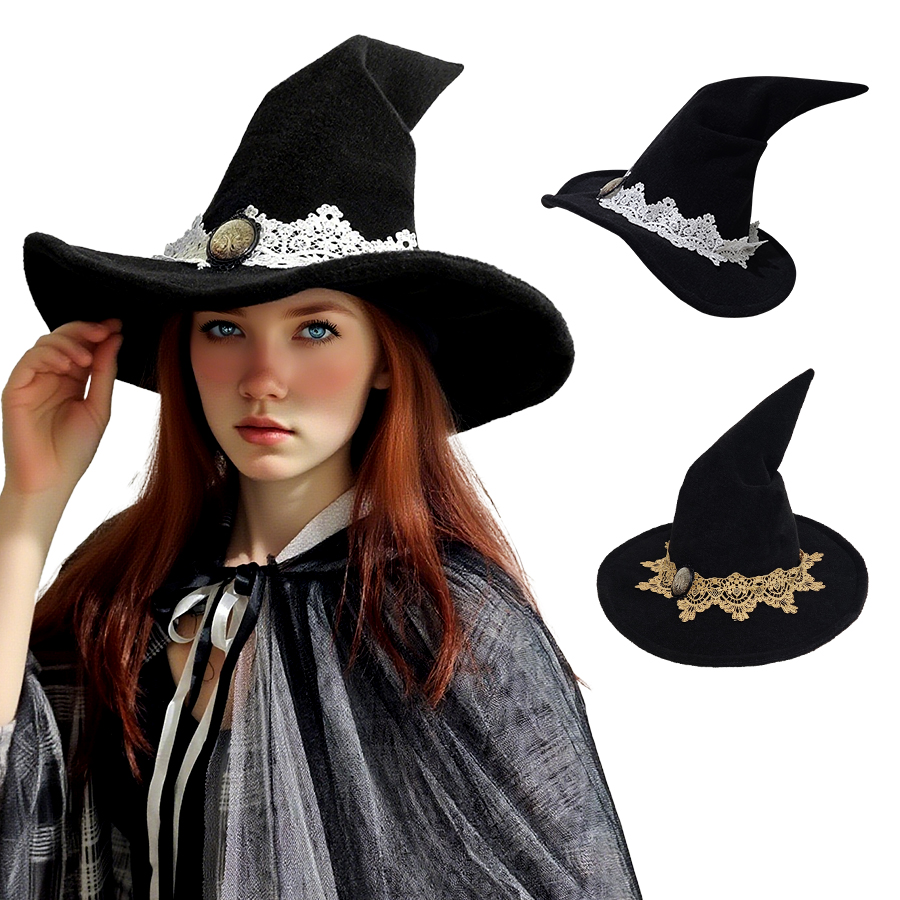 Elegant Black Witch Hat with L – Men'S Victorian Accessories recenzja i cena