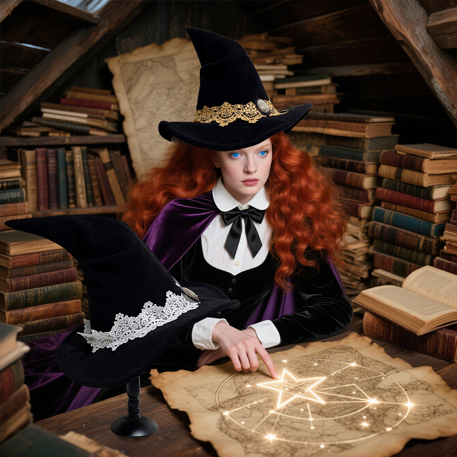 Elegant Black Witch Hat with L – Men'S Victorian Accessories recenzja i cena